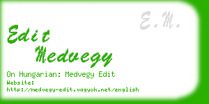 edit medvegy business card